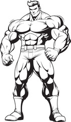 Bicep Bliss Playful Portrayal of Peak Physique Bullish Business A Stoic Stare in Black and White