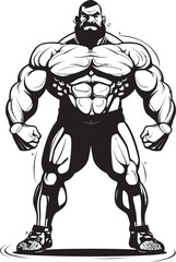 The Cartoon Colossus A Powerful Physique in Graphic Form Pumping Up the Pixels A Vector Icon of Bodybuilding Brawn