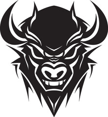 Bullish Spirit A Powerful Mascot Icon for Unstoppable Brands Shadow of the Bull A Black and White Icon with Hidden Depths