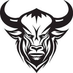 Bulls Eye Branding A Mascot Icon that Hits the Mark Every Time Udderly Unique A Black and White Bull Head with a Difference
