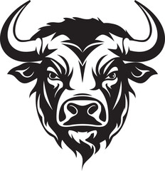 Unleash Your Inner Bull A Mascot for Embracing Power and Potential Charge into the Future A Powerful Black and White Bull Icon