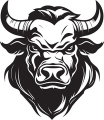 Wall Street Bull A Mascot for Financial Strength Rodeo Rider A Bull Head Icon for Western Brands