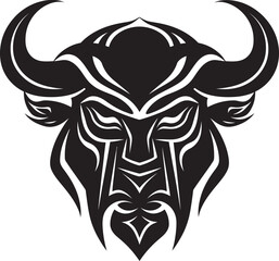 Bovine Bliss A Peaceful Bull Head for Tranquil Brands Hooves and Hustle A Bull Mascot for Ambitious Enterprises