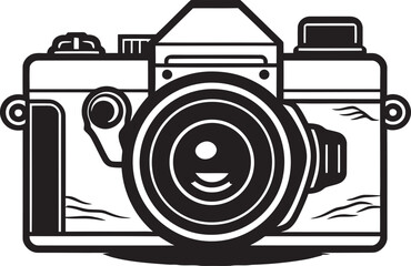 Doodle Your Way to Branding Success Black Camera Line Art Logo Less is More But More Fun Camera Line Art Icon Vector