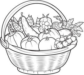 Rainbow Harvest A Basketful of Veggies Ready to Color Veggie Symphony Color a Chorus of Delicious Vegetables