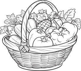 Garden Fresh Coloring Fun Harvest Harvest Coloring Page