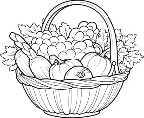 Whimsical Veggies A Basketful of Fun to Color The Veggie Bunch Color Your Own Vegetable Band
