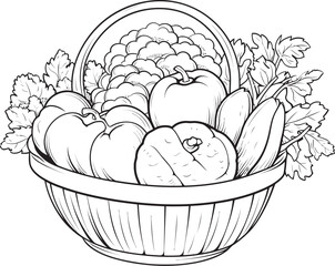 Veggie Power Color a Basketful of Superfoods Lets Go Green Color Your Own Eco Conscious Choice