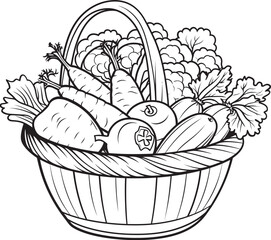 From Farm to Fun Color Your Own Vegetable Adventure Veggie Symphony in Black and White Await Your Colorful Touch