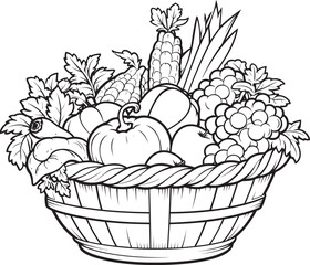 The Veggie Bunch Color Your Own Garden Party Veggie Vibes Color Your Own Basketful of Fun