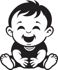 Glee Galore Cute Baby Logo Laughing Lullabies Baby Graphic Design