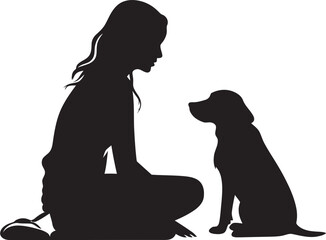 Canine Companion Loyalty Icon Black Vector Design Pawsitive Pet Pal Logo Graphic Emblem