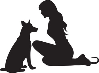 Fetching Designs Iconic Vector Logo for Dog and Owner Pawsitively Yours Icon Graphics for Dog and Owner Connection