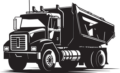 Black Beauty Industrial Dumper Vector Icon Vector Visions Dump Truck Black Logo Design