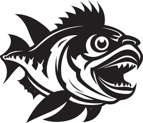 Obraz premium Paradise Piscine Tropical Fish Logo Graphics Marine Mirage Vector Exotic Fish Icon
