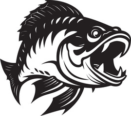 Tropic Trails Tropical Fish Vector Icon Island Imprints Black Iconic Fish Iconography