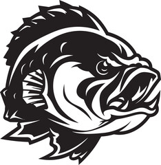 Island Impressions Vector Black Fish Logo Coral Carnival Tropical Fish Design Icon