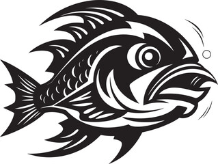 Reef Reflections Black Iconic Fish Icon Sapphire Seas Vector Tropical Fish Graphics