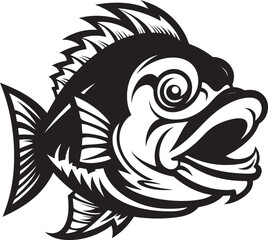 Coral Cascade Exotic Fish Iconography Sapphire Swimmer Black Tropical Fish Icon