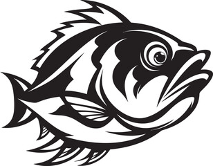 Menacing Marine Black Vector Mascot Design Shadowy Shark Fear Striking Fish Logo