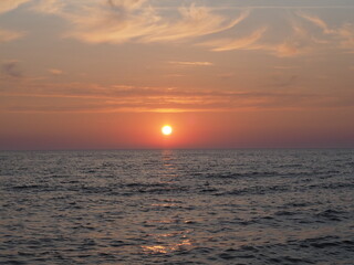 sunset in the sea