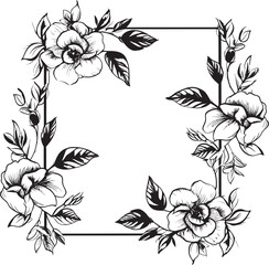 Elegant Rose Silhouette Iconic Logo Graphics Mystic Floral Elegance Vector Icon Design