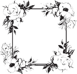 Rose Noir Design Black Logo Icon Regal Petal Perimeter Iconic Graphics