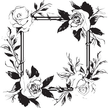 Silhouette Serenity Iconic Rose Design Enchanted Roses Black Floral Logo