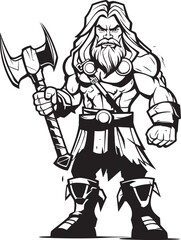 Heroic Heart Long Haired Axe Graphics Eternal Vigilance Black Iconic Emblem