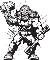 Axe Allegiance Vector Heroic Icon Defenders Deliberation Long Haired Axe Emblem