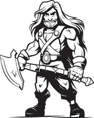 Axe Affinity Vector Heroic Emblem Heroic Havoc Black Axe Iconic Logo