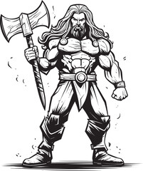 Heroic Havoc Black Axe Iconic Logo Fury Forged Iconic Axe Vector