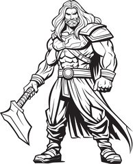 Blade Bearer Black Axe Warrior Logo Axe Avenger Iconic Heroic Design