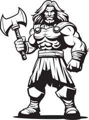 Defenders Devotion Iconic Heroic Emblem Blade Bearer Black Axe Warrior Logo