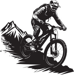 Gravity Glide Vector Downhill Graphics Extreme Expedition Black Biker Logo