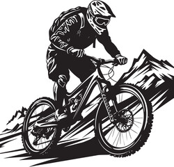 Gravity Glide Iconic Bike Icon Mountain Maverick Vector Biker Logo