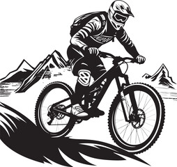 Extreme Expedition Downhill Logo Design Vertigo Venture Iconic Bike Graphics