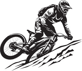 Gravity Glide Vector Bike Emblem Extreme Expedition Black Downhill Icon