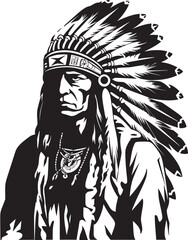 Bravehearts Legacy Chief Logo Design Tribal Triumph Black Chief Emblem