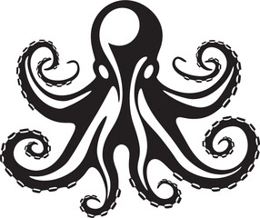 Aquatic Allegiance Vector Logo Graphics Squid Sovereign Black Octopus Icon