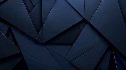 Modern black blue abstract background. Minimal. Color gradient. Dark. Web banner. Geometric shape. 3d effect. Lines stripes triangles. Design. Futuristic. Cut paper or metal effect - generative ai - obrazy, fototapety, plakaty