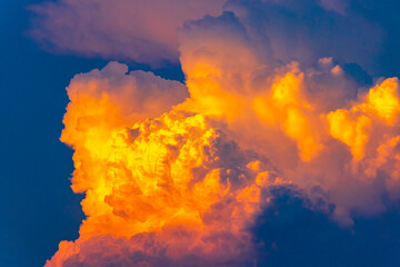 Extremely beautiful golden colorful sunrise sunset with colorful clouds Thailand. - obrazy, fototapety, plakaty