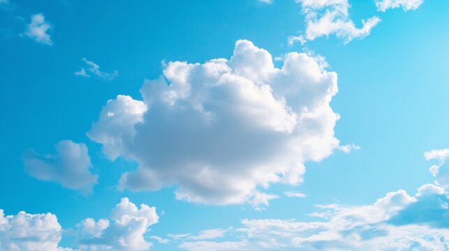 white cloud with blue sky background generative ai