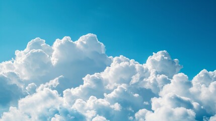 Naklejka na ściany i meble white cloud with blue sky background generative ai