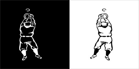 Illustration vector graphics of baseball icon