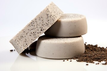 Pumice stone soap. Cleaning and exfoliant teeth pumice bar. Generate ai