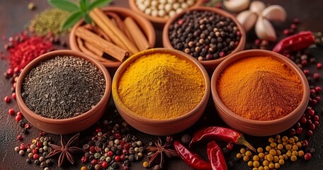 Colorful Spices for Culinary Creations