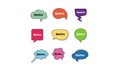 Collection of Hand-drawn comic speech bubbles or talk bubbles and Doodle conversation clouds. Dialogue chat bubbles with small talk phrases, think or talk clouds. vector symbols set.