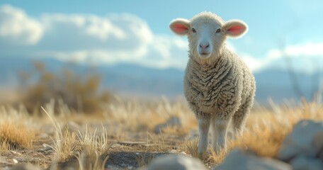 A Lost Lamb Amidst the Desert Sands