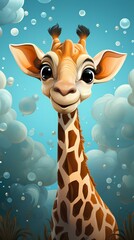 Background and Wallpaper of an Adorable Giraffe